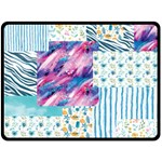 Blue Wavespastel Fleece Blanket (Large)  80 x60  Blanket Front