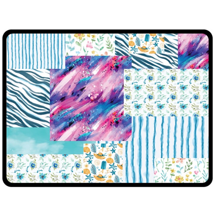 Blue Wavespastel Fleece Blanket (Large) 