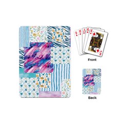 Blue Wavespastel Playing Cards Single Design (mini) by designsbymallika