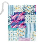 Blue Wavespastel Drawstring Pouch (4XL) Back