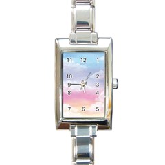 Evening Sky Love Rectangle Italian Charm Watch by designsbymallika