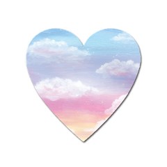 Evening Sky Love Heart Magnet by designsbymallika