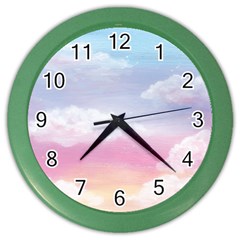 Evening Sky Love Color Wall Clock by designsbymallika