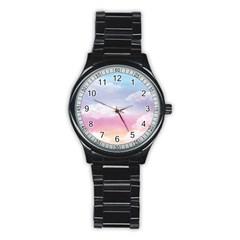 Evening Sky Love Stainless Steel Round Watch by designsbymallika