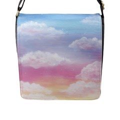 Evening Sky Love Flap Closure Messenger Bag (l) by designsbymallika