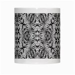 Black And White Ornate Pattern White Mugs Center