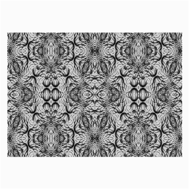 Black And White Ornate Pattern Large Glasses Cloth