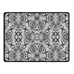 Black And White Ornate Pattern Fleece Blanket (small) by dflcprintsclothing