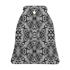 Black And White Ornate Pattern Ornament (Bell)