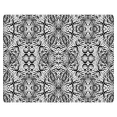 Black And White Ornate Pattern Double Sided Flano Blanket (Medium) 