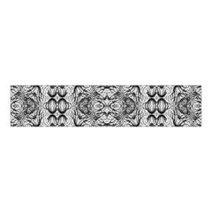 Black And White Ornate Pattern Velvet Scrunchie