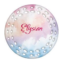 Elysian Round Filigree Ornament (two Sides) by designsbymallika