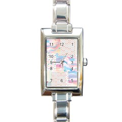 Pastel Love Rectangle Italian Charm Watch by designsbymallika