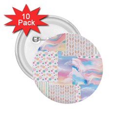 Pastel Love 2 25  Buttons (10 Pack)  by designsbymallika