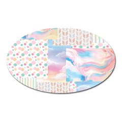 Pastel Love Oval Magnet by designsbymallika