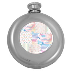 Pastel Love Round Hip Flask (5 Oz) by designsbymallika