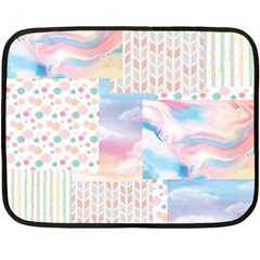 Pastel Love Double Sided Fleece Blanket (mini)  by designsbymallika