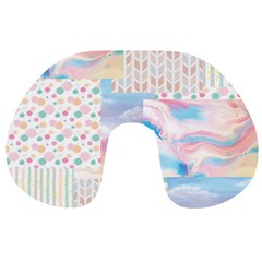 Pastel Love Travel Neck Pillow by designsbymallika