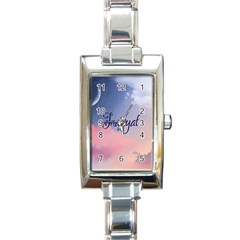 Inaayat Rectangle Italian Charm Watch by designsbymallika