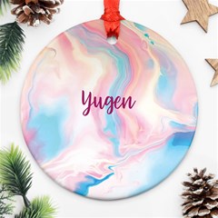 Yugen Round Ornament (two Sides) by designsbymallika