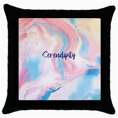 Serenditpity Throw Pillow Case (Black)