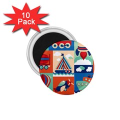 Travel With Love 1 75  Magnets (10 Pack)  by designsbymallika