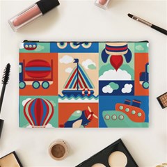 Travel With Love Cosmetic Bag (large) by designsbymallika