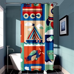 Travel With Love Shower Curtain 36  X 72  (stall)  by designsbymallika