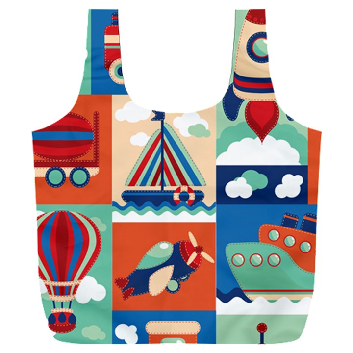 Travel With Love Full Print Recycle Bag (XXL)