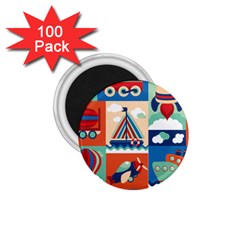 Travel With Love 1 75  Magnets (100 Pack)  by designsbymallika