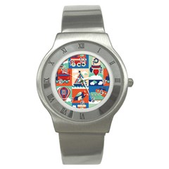 Travel With Love Stainless Steel Watch by designsbymallika