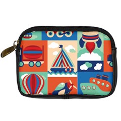 Travel With Love Digital Camera Leather Case by designsbymallika