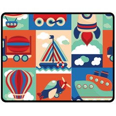 Travel With Love Fleece Blanket (medium)  by designsbymallika