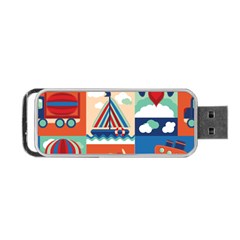 Travel With Love Portable Usb Flash (two Sides) by designsbymallika