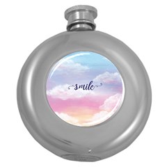 Smile Round Hip Flask (5 Oz) by designsbymallika