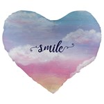 Smile Large 19  Premium Heart Shape Cushions Front