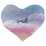 Smile Large 19  Premium Heart Shape Cushions Back