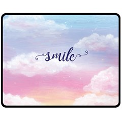 Smile Double Sided Fleece Blanket (medium)  by designsbymallika