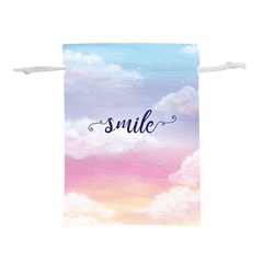 Smile Lightweight Drawstring Pouch (l) by designsbymallika