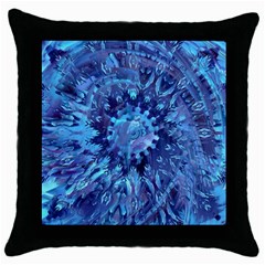 Fuzzball Mandala Throw Pillow Case (black) by MRNStudios