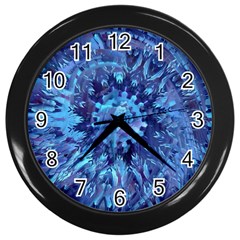 Fuzzball Mandala Wall Clock (black) by MRNStudios