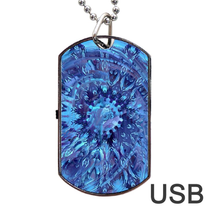 Fuzzball Mandala Dog Tag USB Flash (Two Sides)