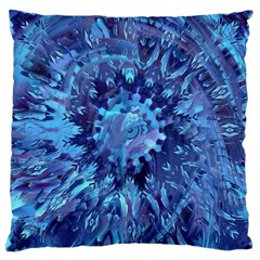 Fuzzball Mandala Large Cushion Case (two Sides) by MRNStudios