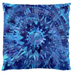 Fuzzball Mandala Large Flano Cushion Case (one Side) by MRNStudios