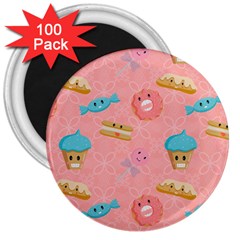 Toothy Sweets 3  Magnets (100 Pack) by SychEva