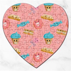 Toothy Sweets Jigsaw Puzzle (heart) by SychEva