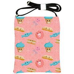 Toothy Sweets Shoulder Sling Bag by SychEva