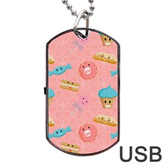 Toothy Sweets Dog Tag Usb Flash (two Sides) by SychEva