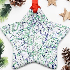 Splatter Abstract Bright Print Ornament (star)