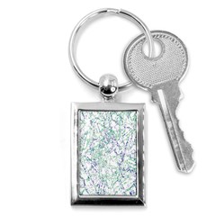 Splatter Abstract Bright Print Key Chain (rectangle) by dflcprintsclothing